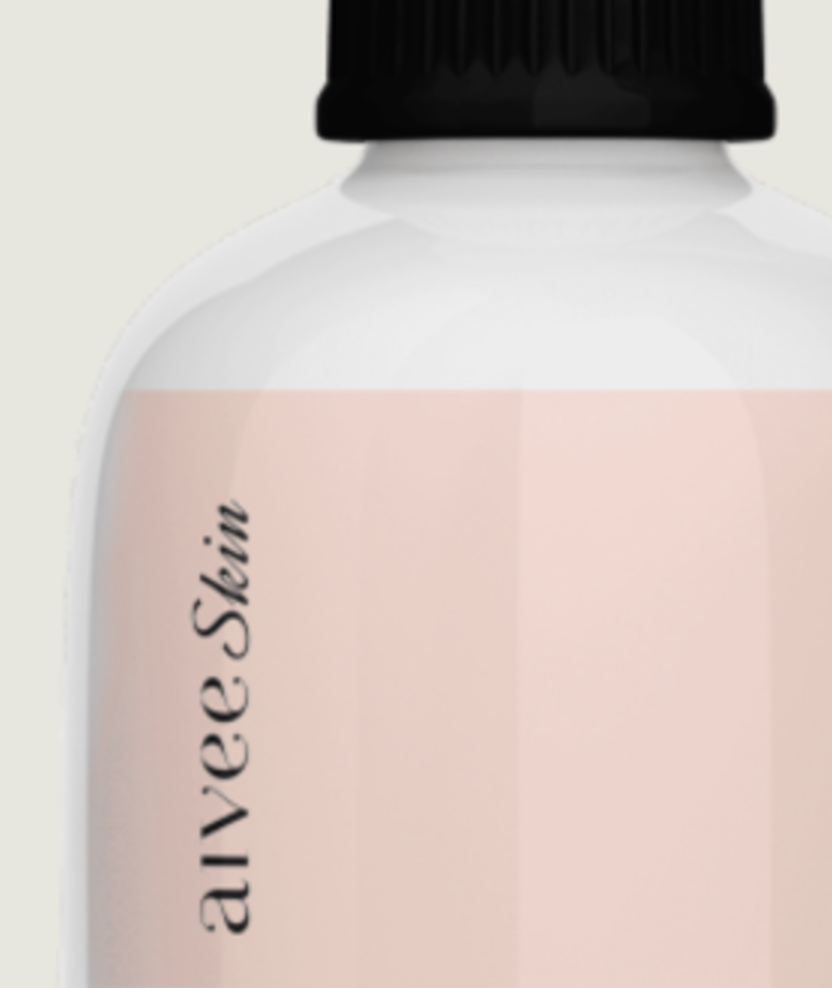 A closer view of the AHA Renewal Body Lotion label