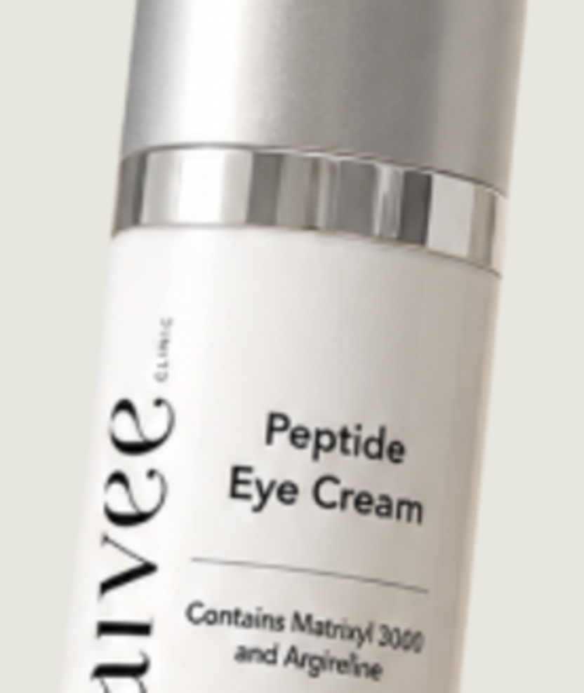 A closer view of the Aivee Peptide Eye Cream label