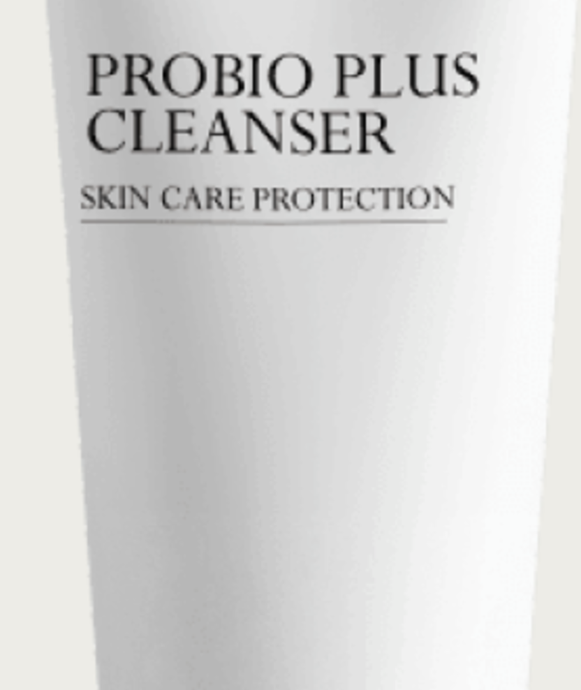 A closer view of the Probio Plus Cleanser label and its aivee wordmark